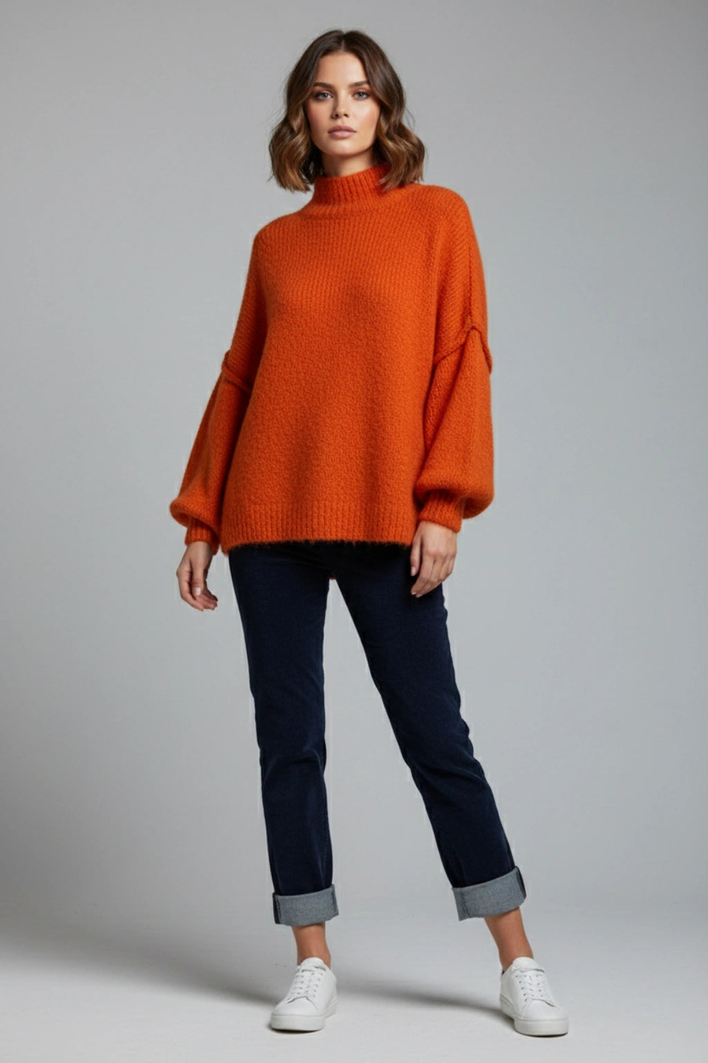 Italian Wool Balloon Sleeve Jumper