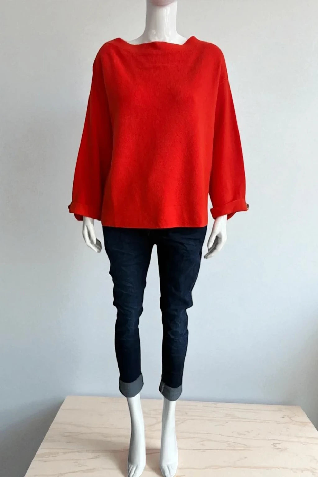 Women's Button Sleeve Soft Knit Lagenlook