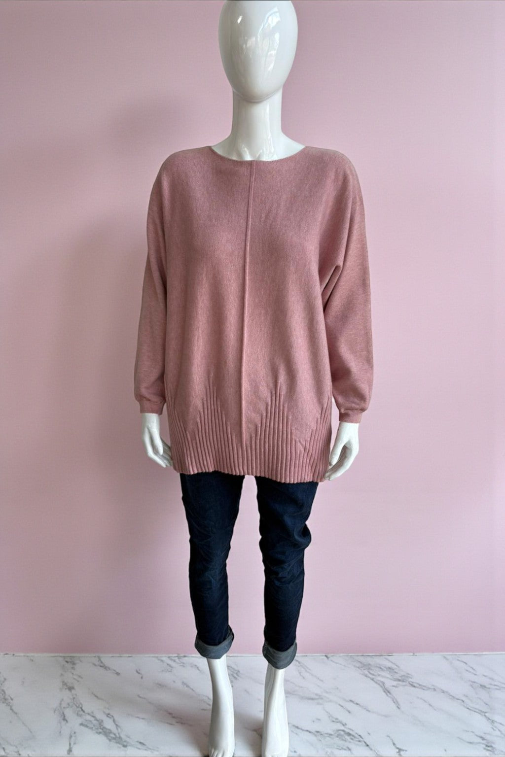 Women's soft knit Ribbed Hem Jumper