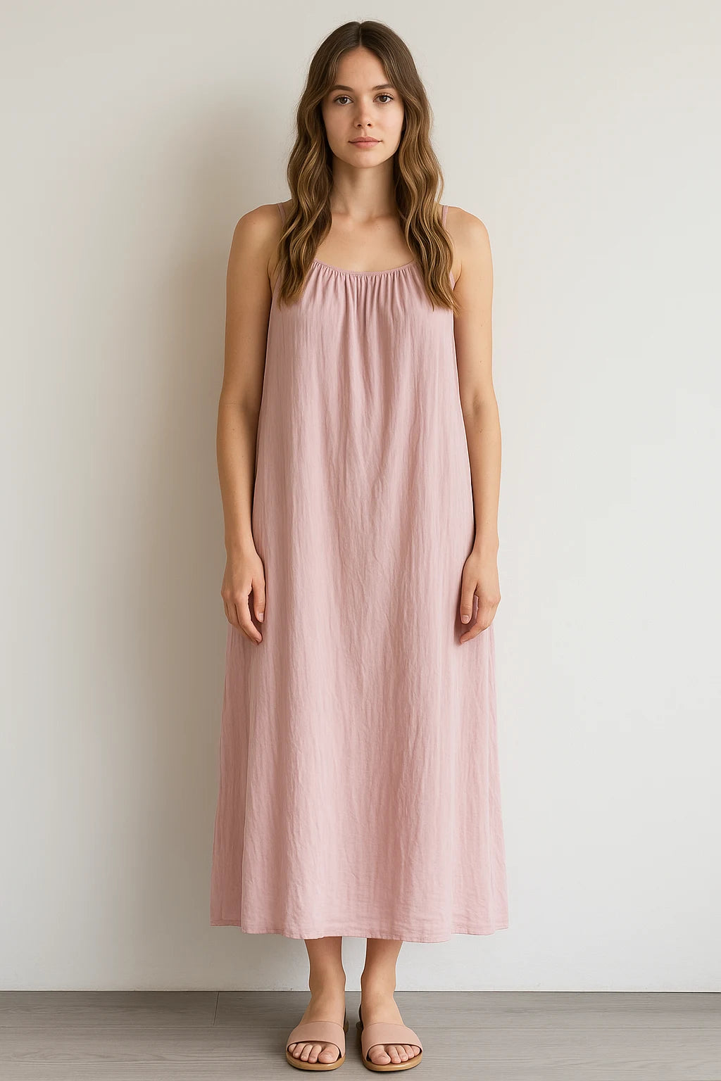 Cotton Strap Maxi Dress