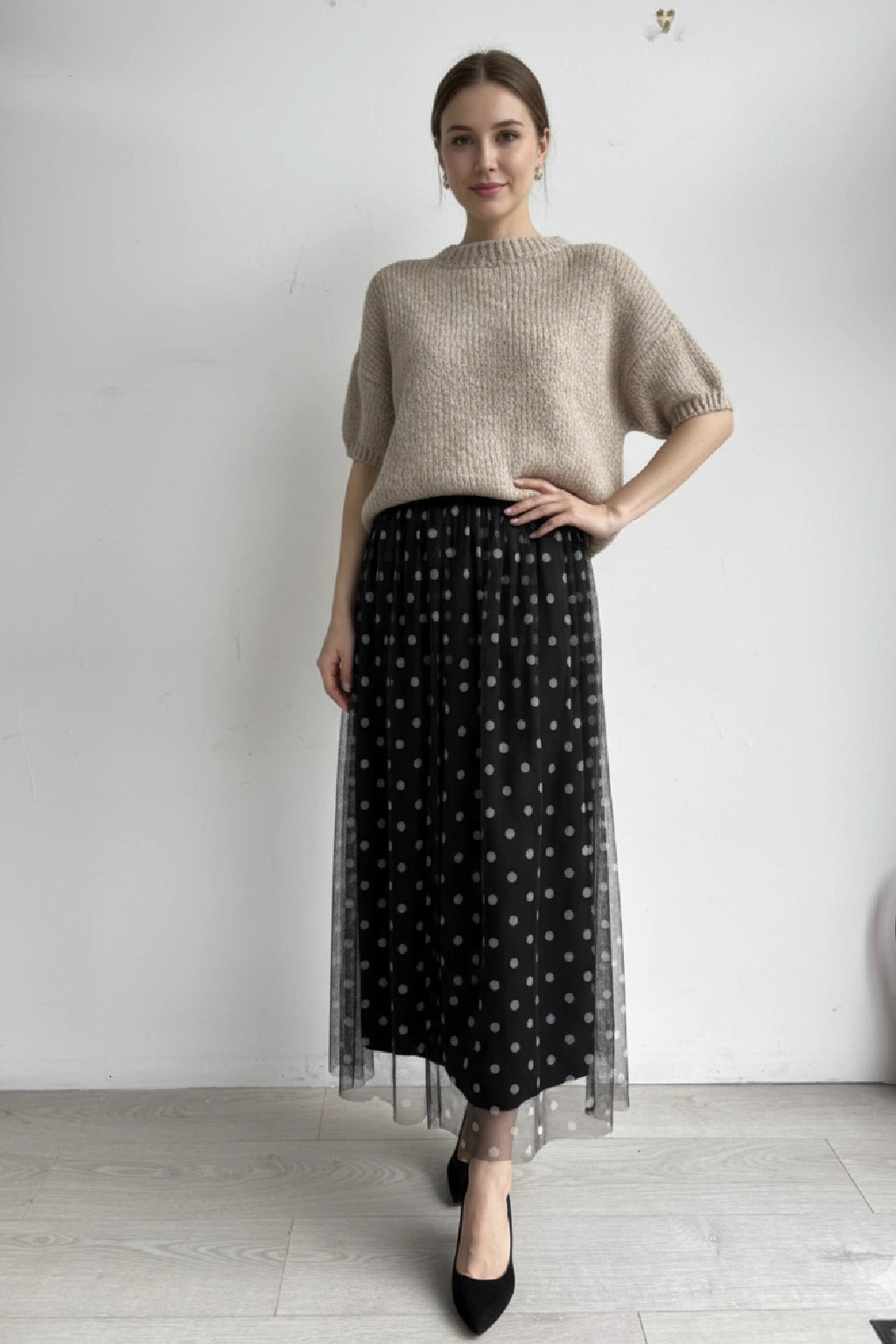Made in Italy Tulle Printed Skirt