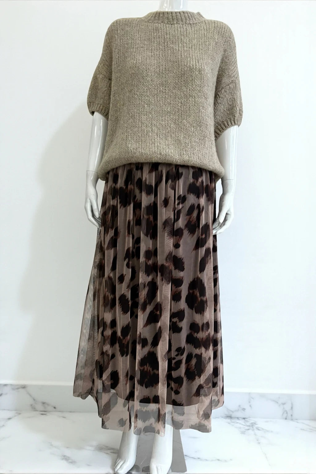 Made in Italy Tulle Printed Skirt