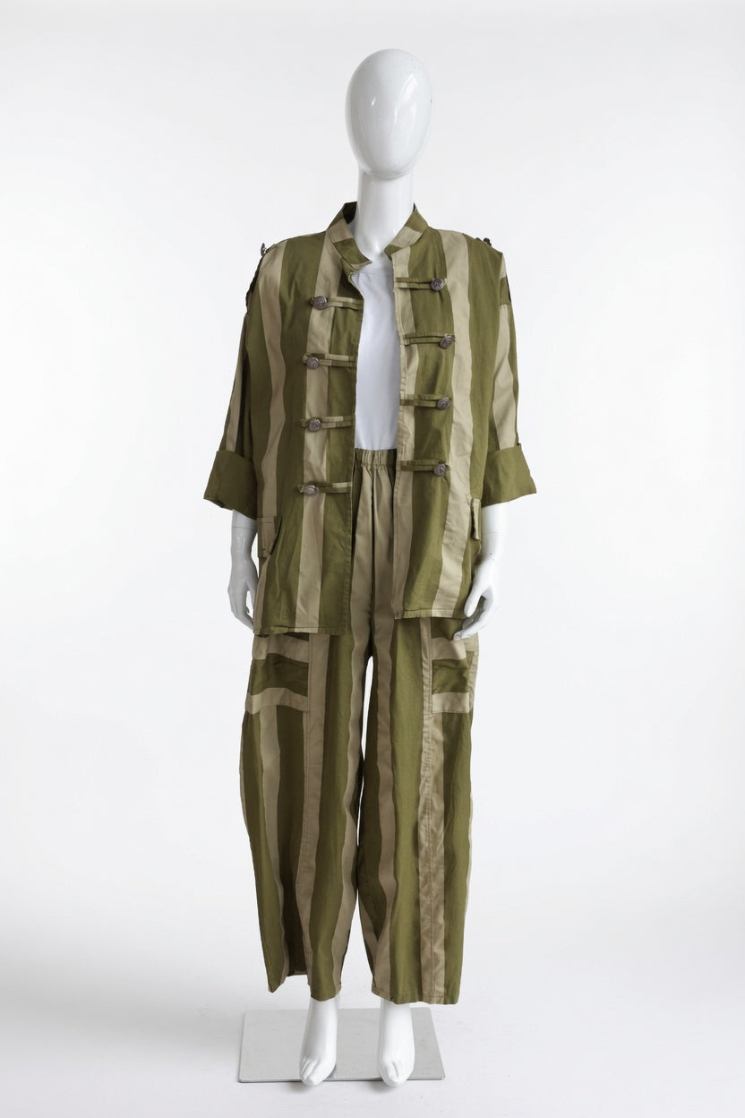 Made in Italy Stripe Military Jacket