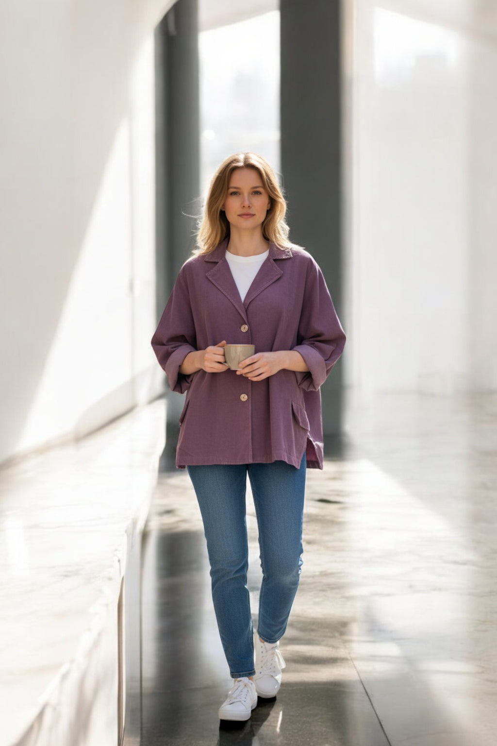 Made in Italy Corduroy Button Jacket