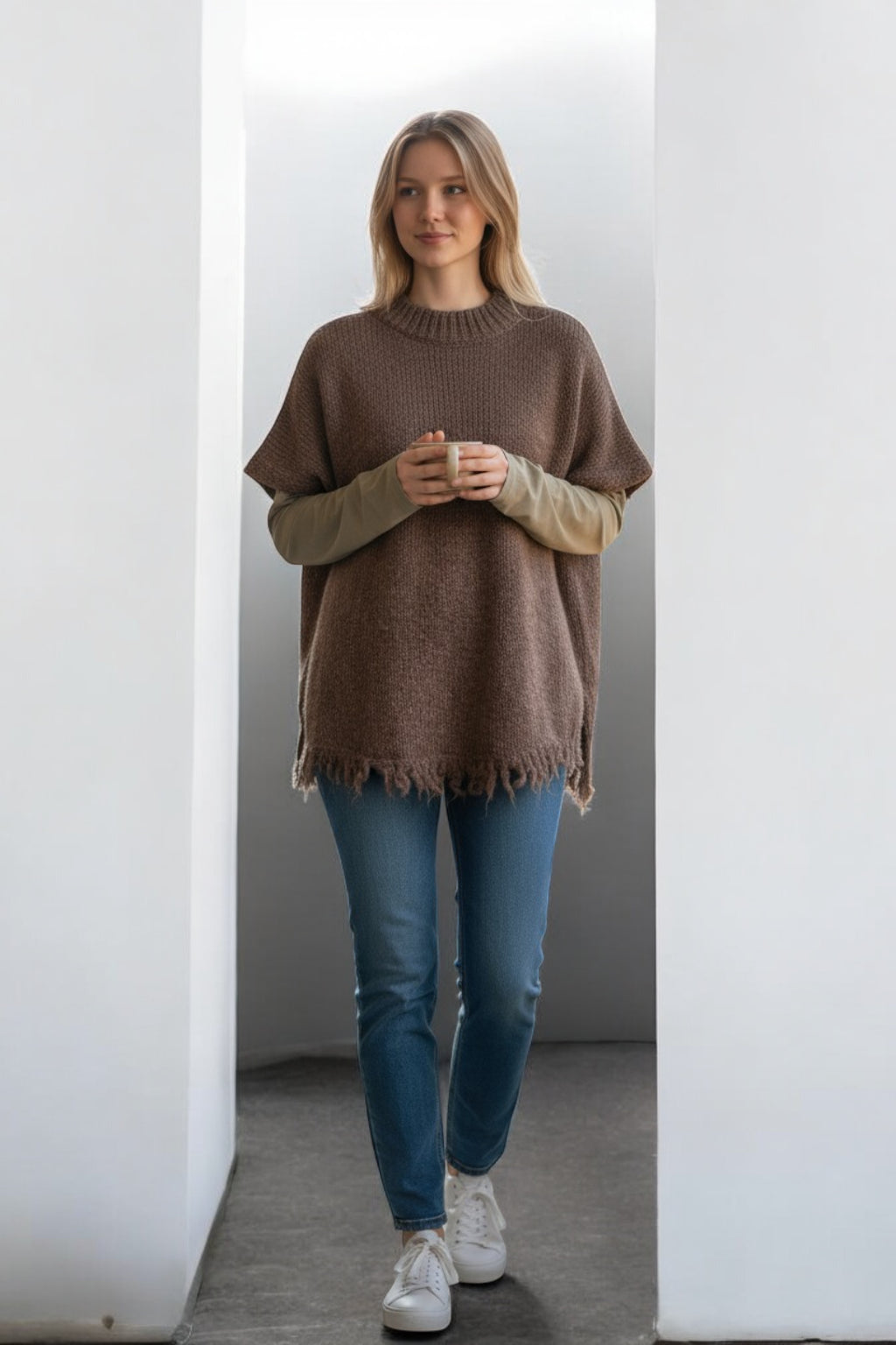 Wool Sleeveless Knitted Tassel Jumper