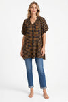 Gingham Puffball sleeve Swing Dress