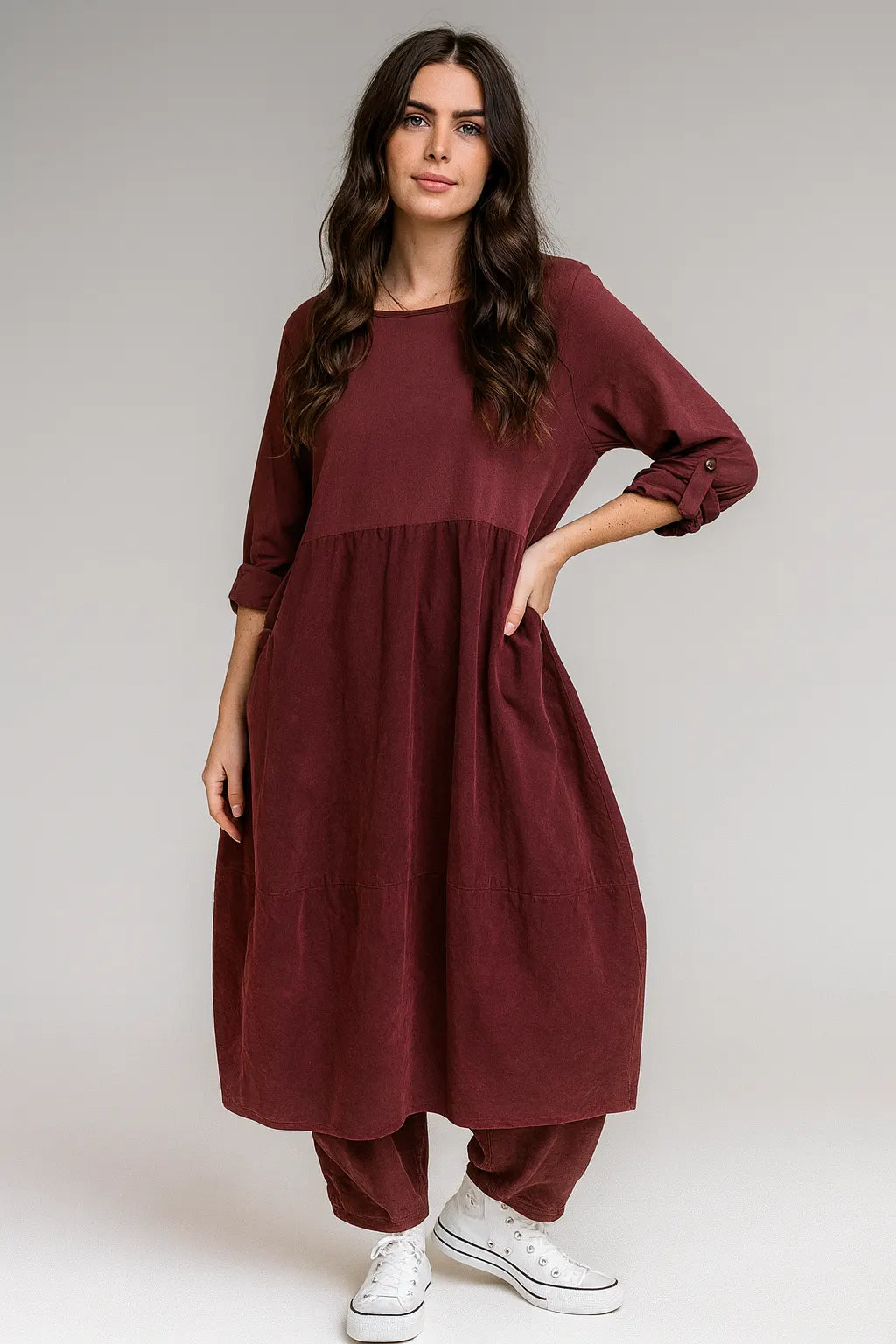 Made in Italy Corduroy Cocoon Dress