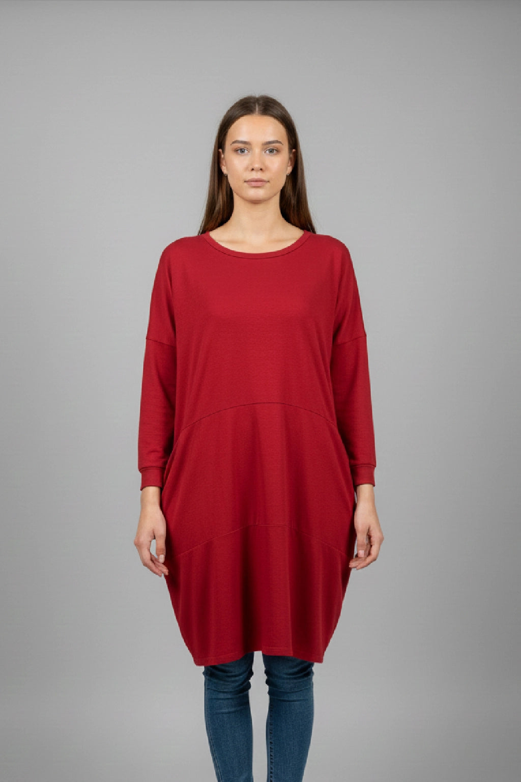 Made in Italy Cocoon Sweat Tunic Dress Lagenlook