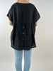 Made in Italy Linen Button Back Top Lagenlook